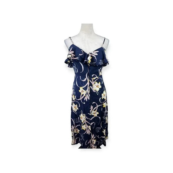 ⭐️Host Pick ⭐️Band of Gypsies Boho blue Floral Dress size medium - Picture 1 of 11